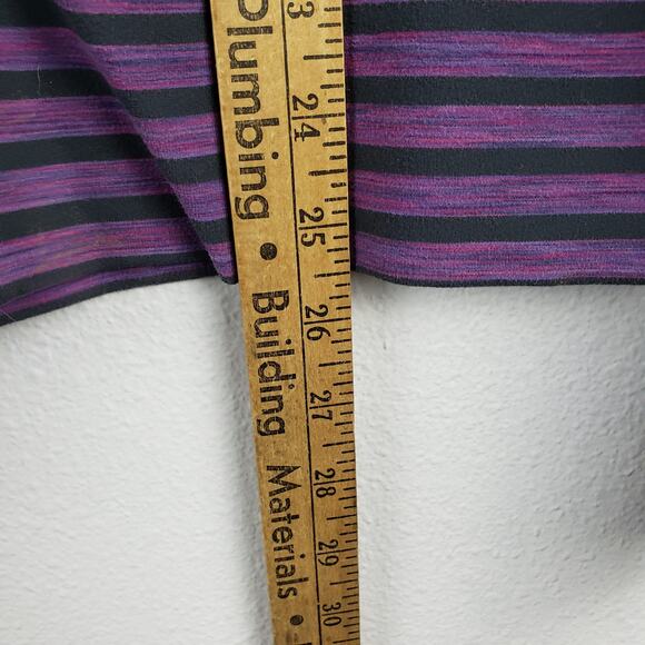 Lululemon Women's 6 In Stride Jacket Full‎ Zip Hoodie Purple Black Stripe Sporty - Picture 5 of 8